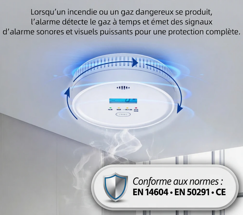 Détecteur de Fumée Lithium 10 Ans | Haute Performance