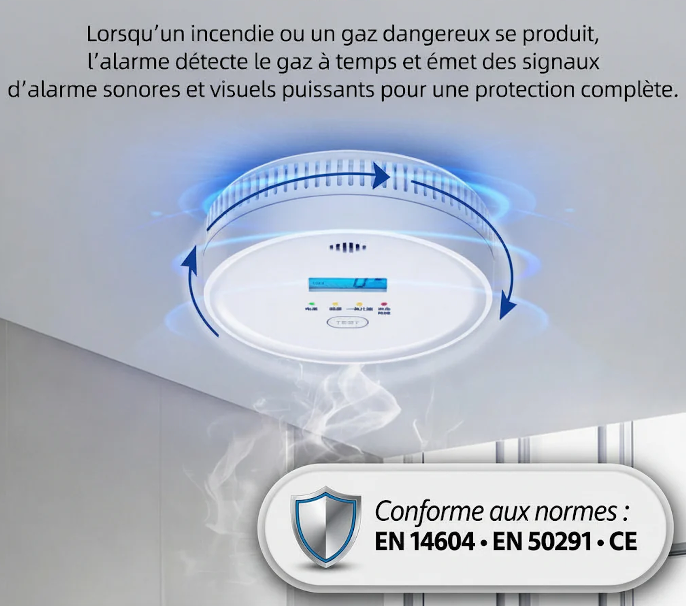 Détecteur de Fumée Lithium 10 Ans | Haute Performance