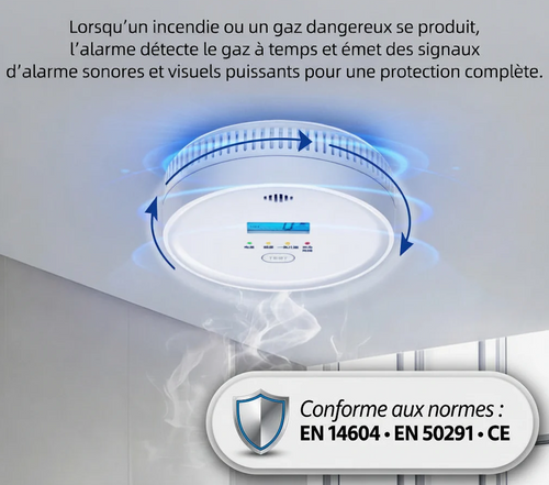 Détecteur de Fumée Lithium 10 Ans | Haute Performance